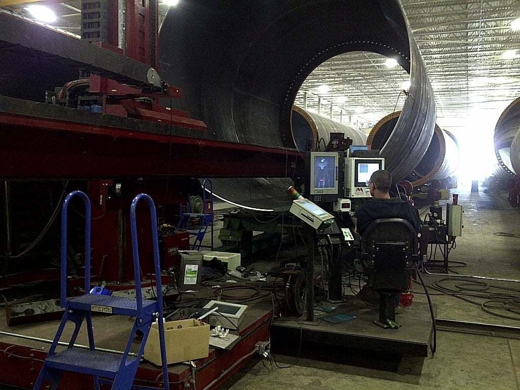 Using Cameras When Welding Spiral Pipe Part 2 Helical Sub Arc Welding